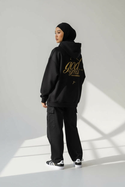 "GOD IS GREAT" BLACKGOLD HOODIE
