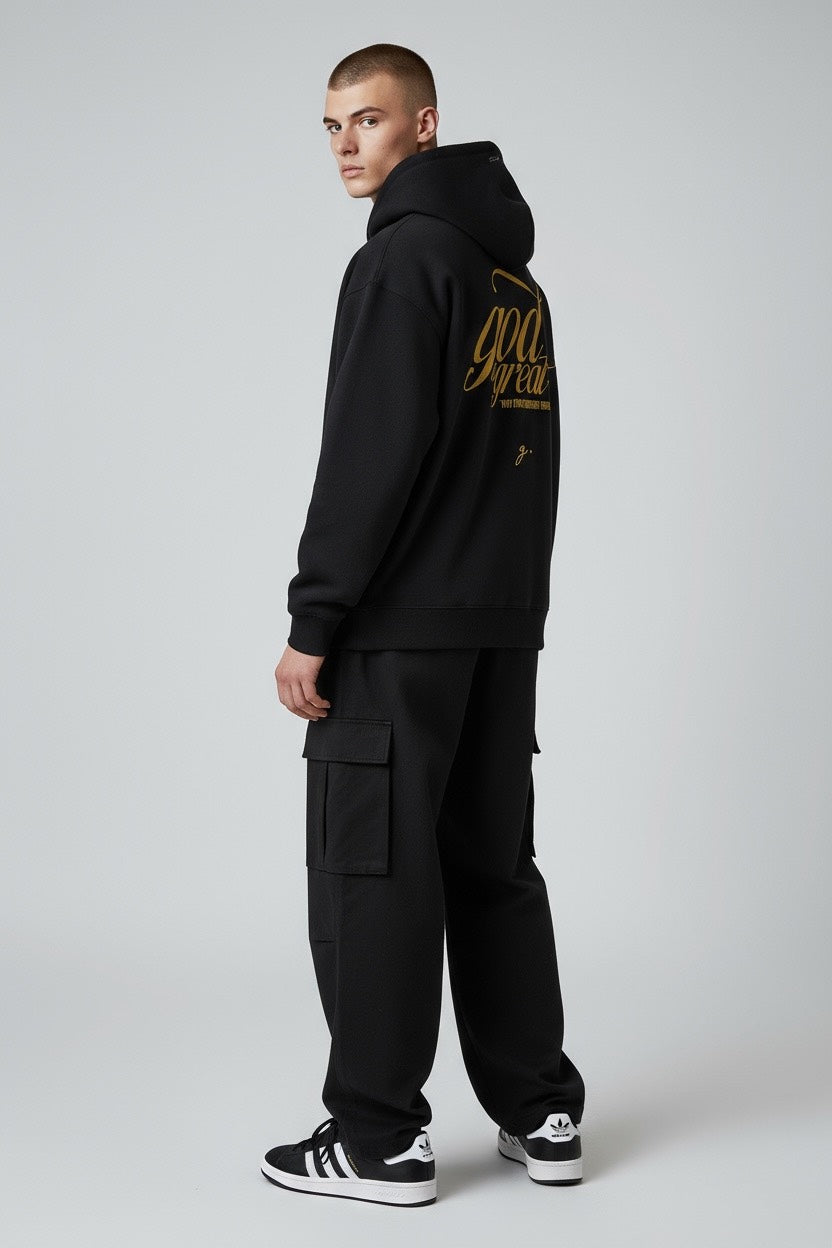 "GOD IS GREAT" BLACKGOLD HOODIE
