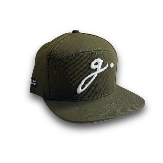 7 Panel Cap "G" logo Green/White