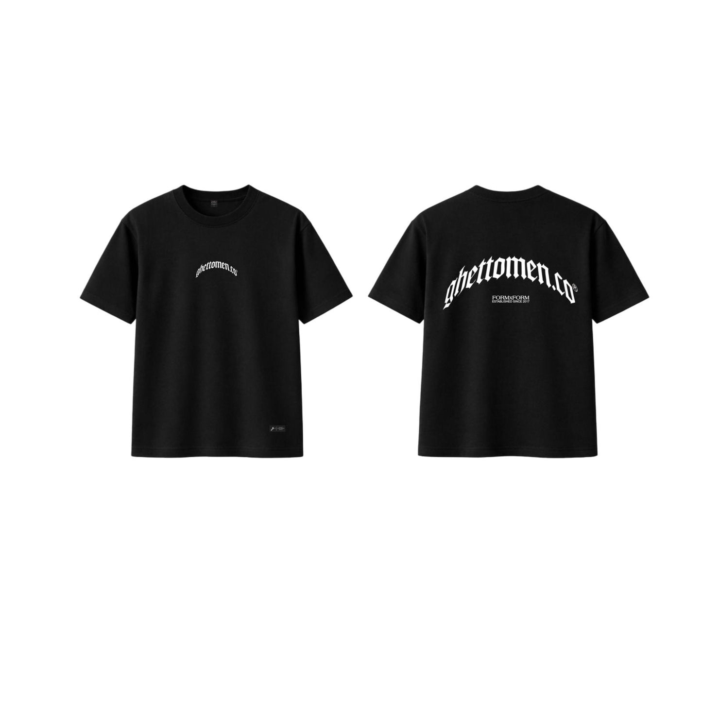 "GHETTOMEN.CO" OVERSIZED TEE (BLACK)