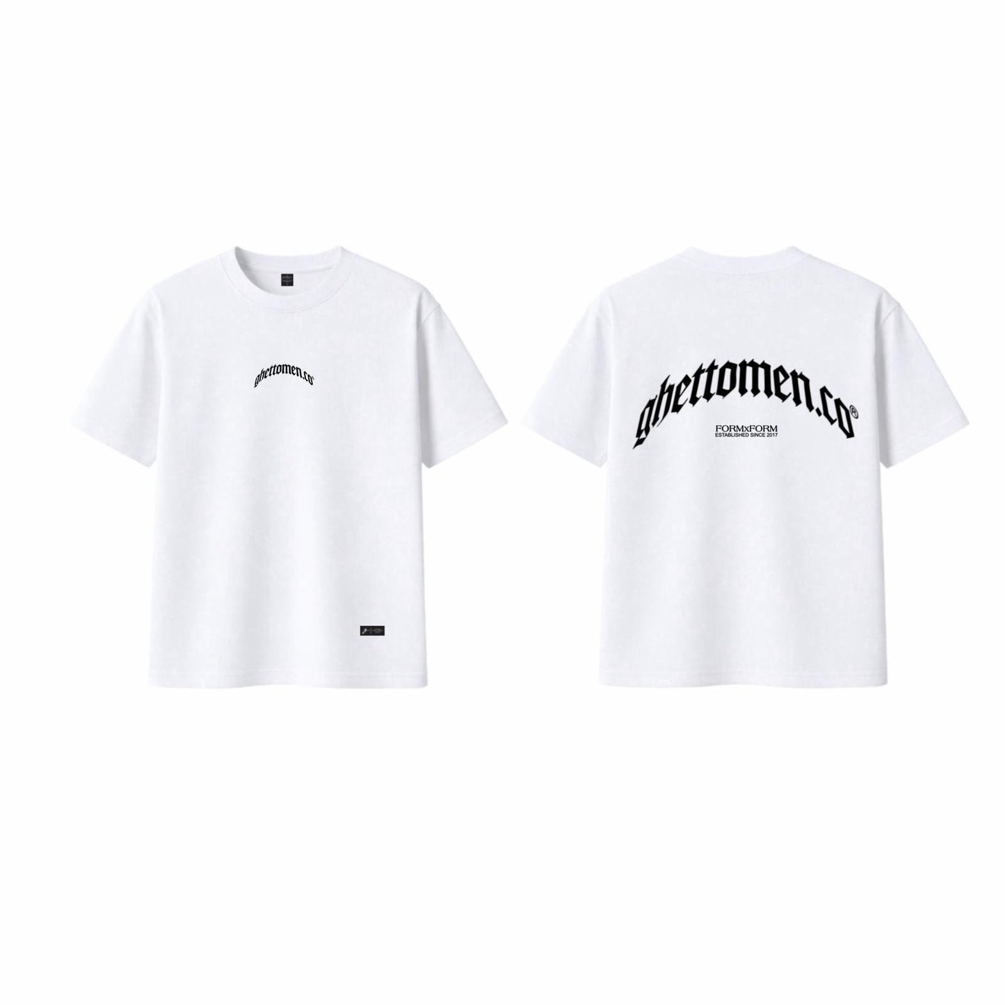 "GHETTOMEN.CO" OVERSIZED TEE (WHITE)